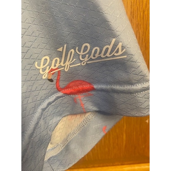 Golf Gods Flamingo Golf Polo Shirt Moisture Wicking Athletic Fit Medium ***NWOT - Picture 3 of 5